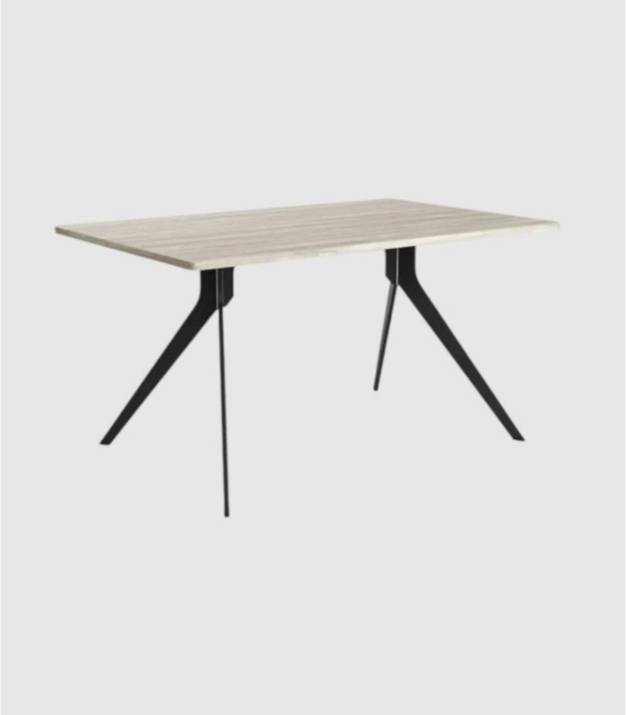 Iseo kleine zwarte artic rechthoekige tafel