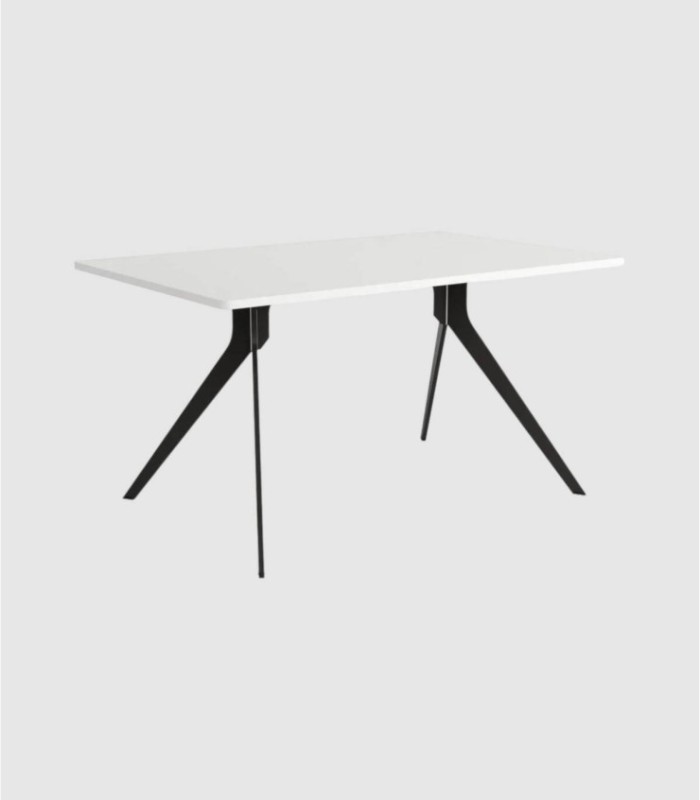 Iseo small black and white rectangular table