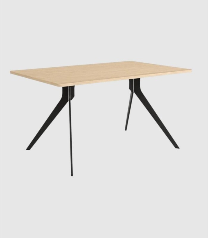 Middelgrote zwarte rechthoekige alpine tafel Iseo
