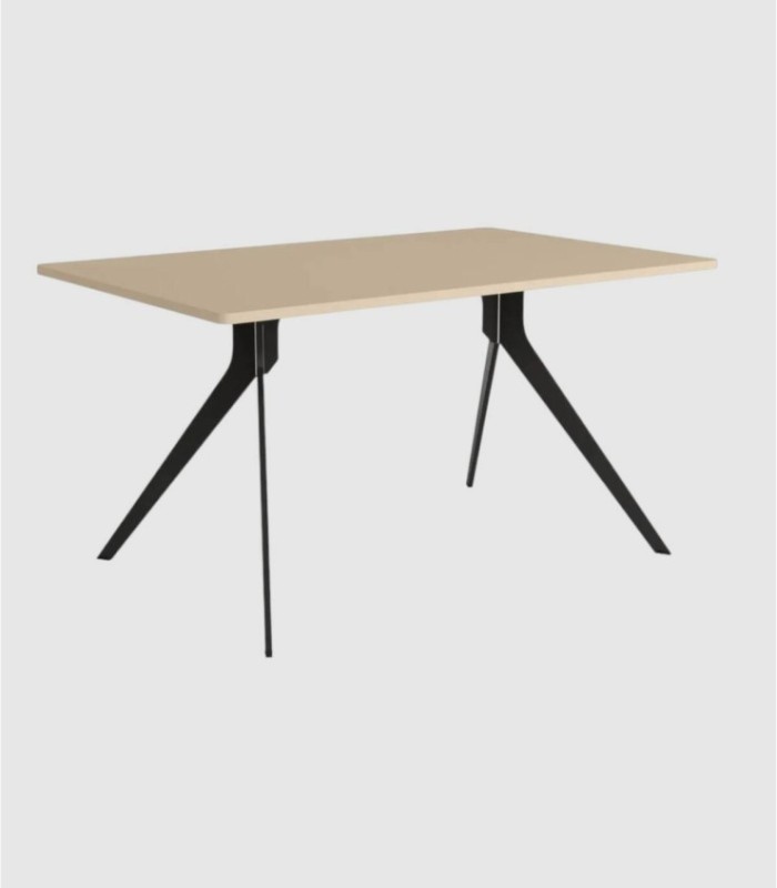 Iseo middelgrote rechthoekige parelzwarte tafel