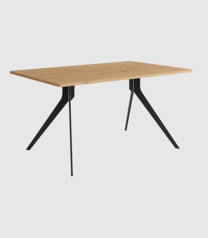 Iseo medium black oak rectangular table