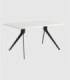 Mesa rectangular blanco negro mediana Iseo