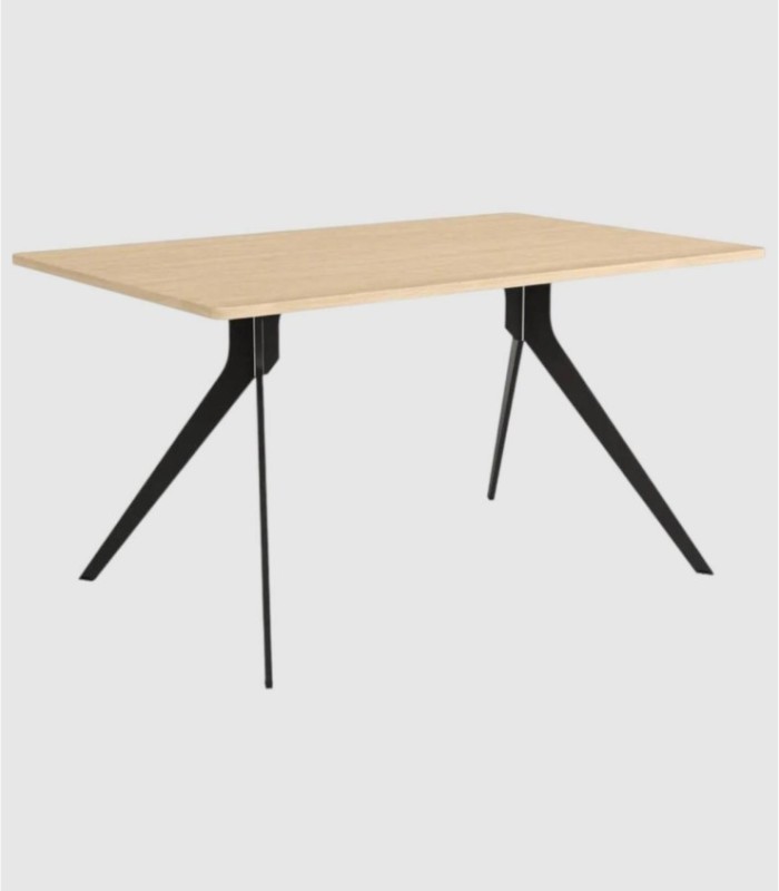 Large black rectangular alpine table Iseo