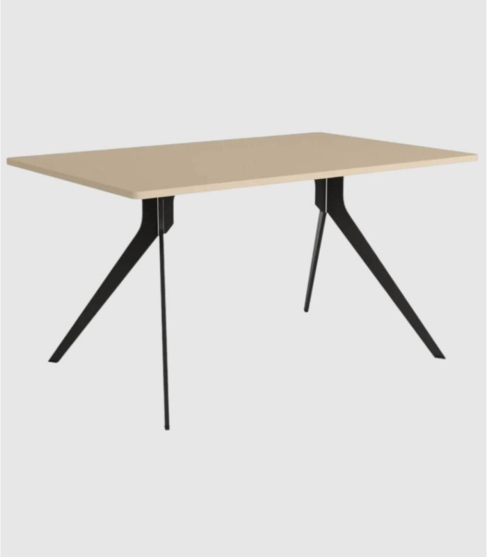 Grote rechthoekige tafel van Iseo in zwart parelmoer.
