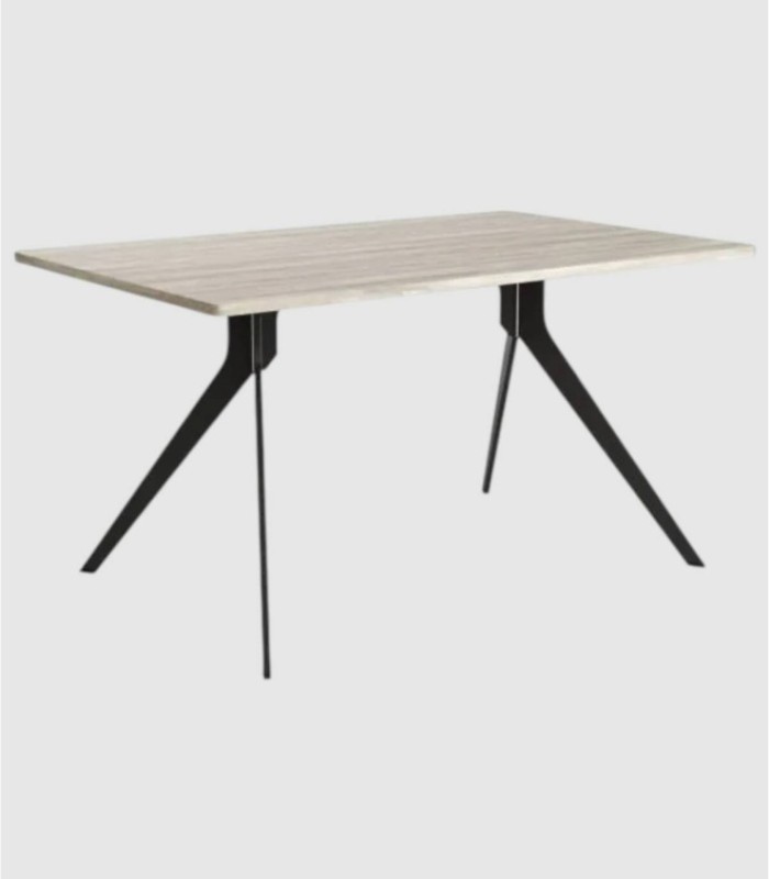 Mesa rectangular artic negro grande Iseo