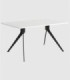 Mesa rectangular blanco negro grande Iseo