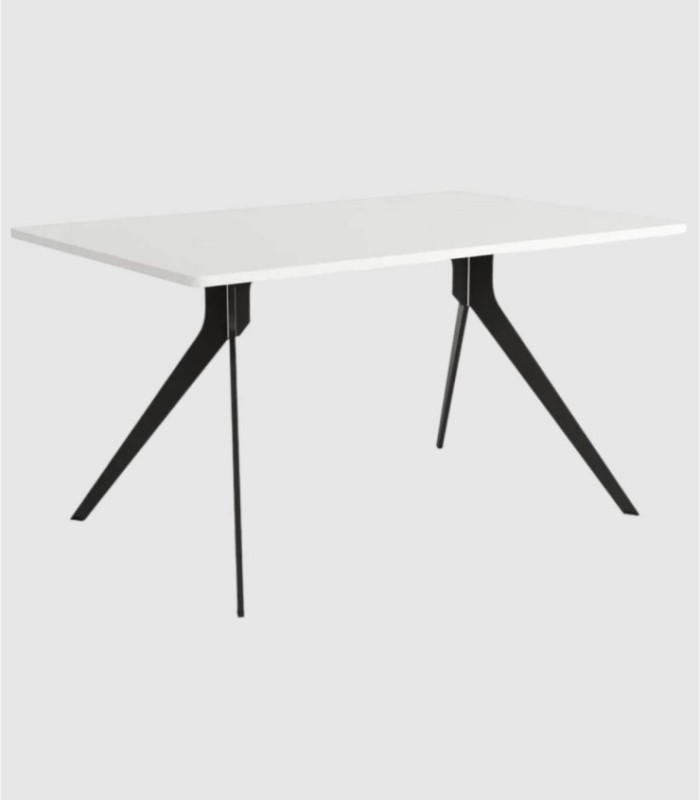 Large rectangular black and white table Iseo