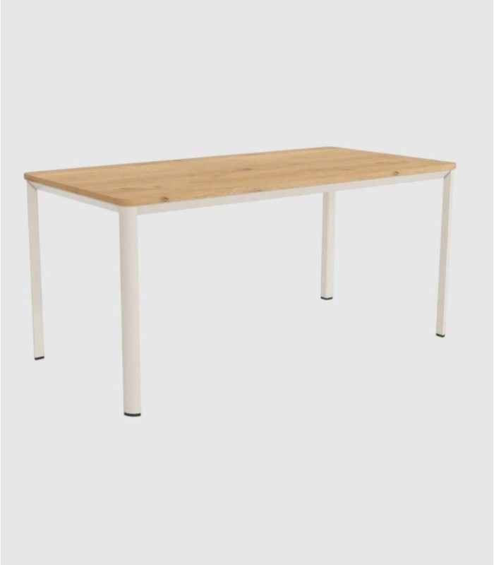 Onea middelgrote ivoor eiken rechthoekige tafel