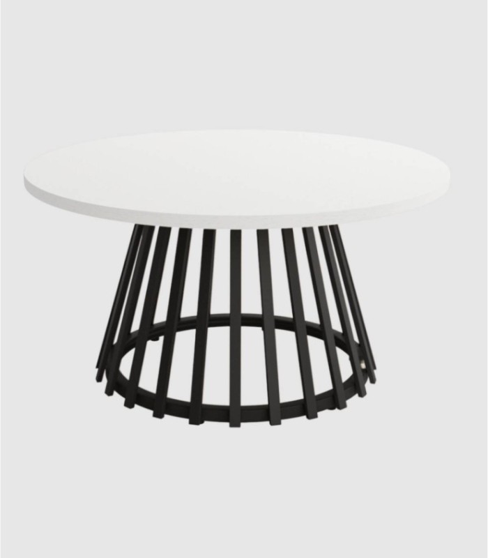 Mesa de centro Delta blanco negro grande