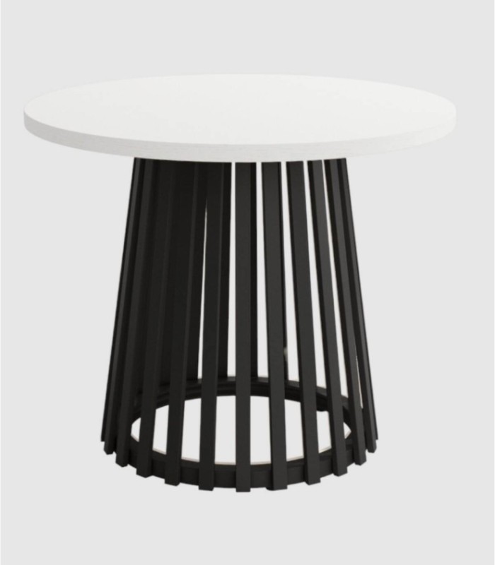 Delta coffee table white black small