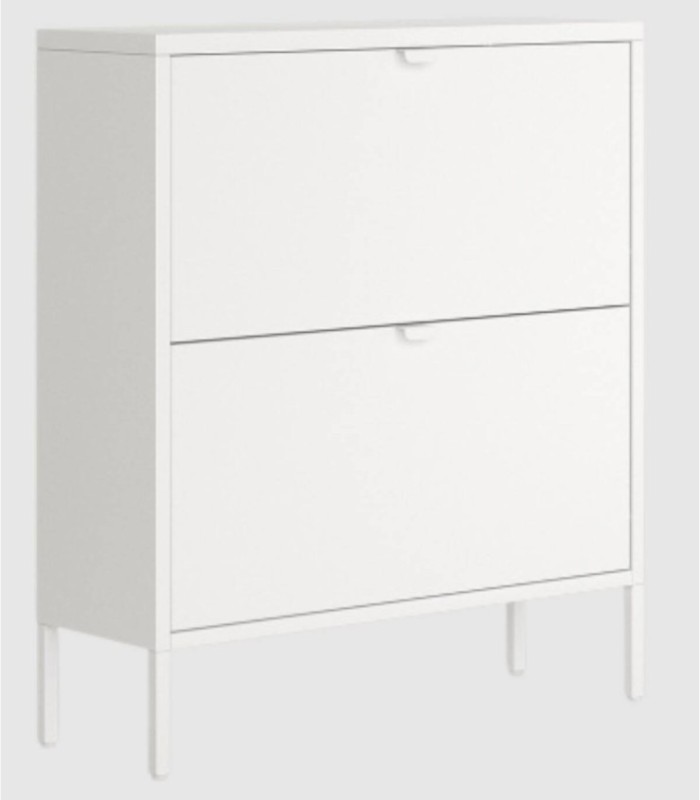 Shoe rack with 2 doors, cream, Titania