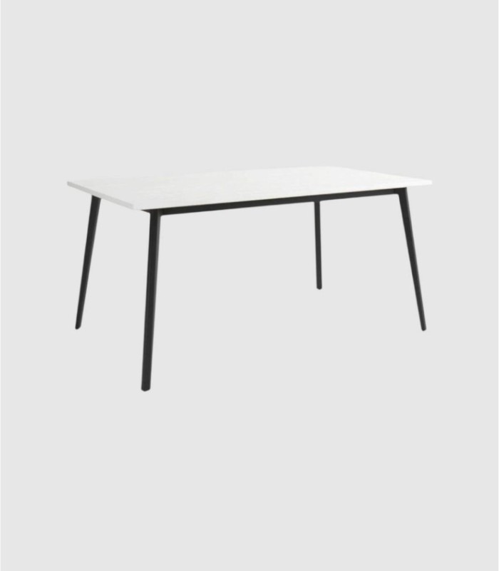 Kamba medium small black white table