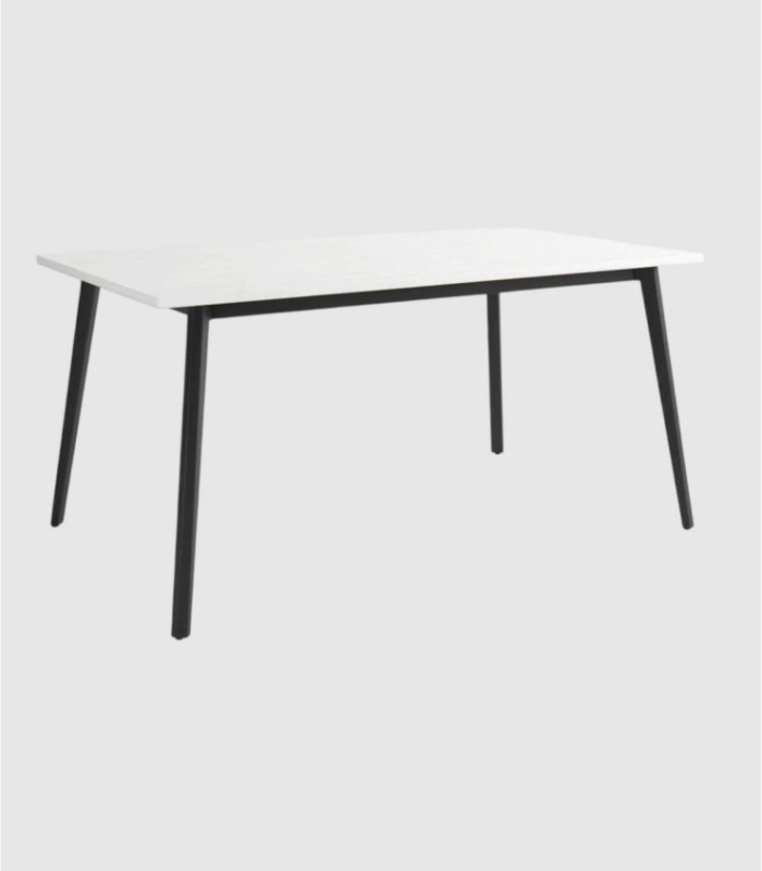 Mesa blanco negro mediana grande Kamba