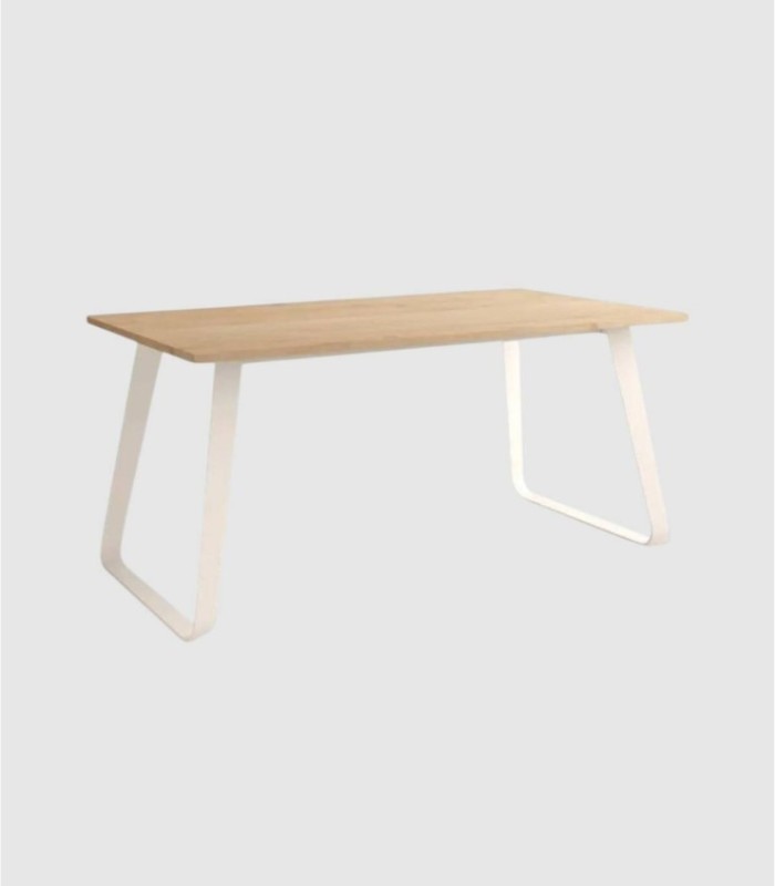 Small ivory oak table