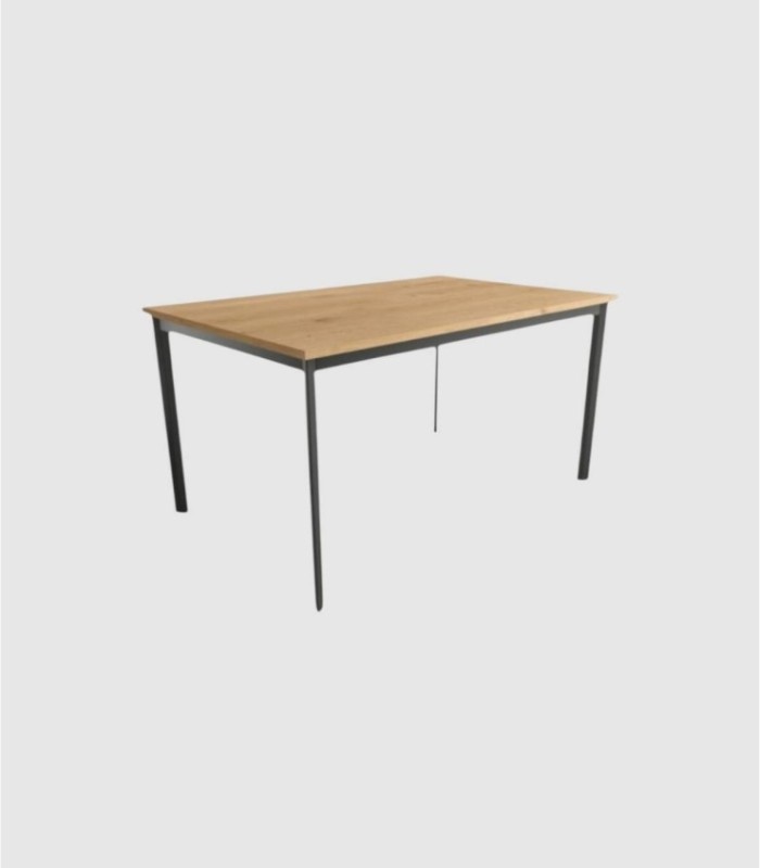 Garda vierkante tafel van zwart eikenhout