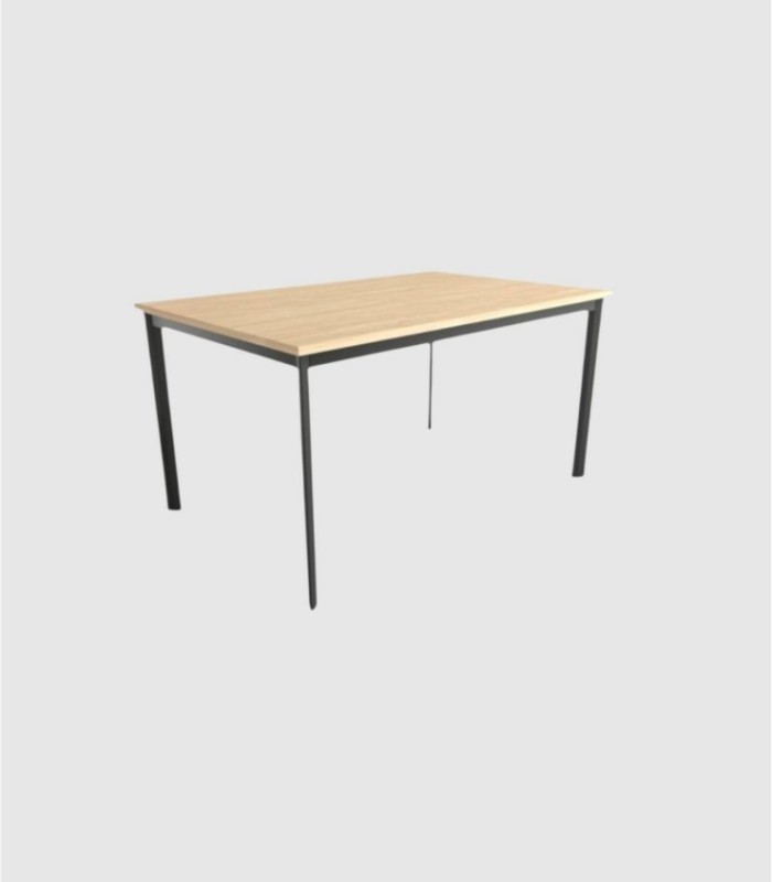 Mesa alpin negro cuadrada Garda