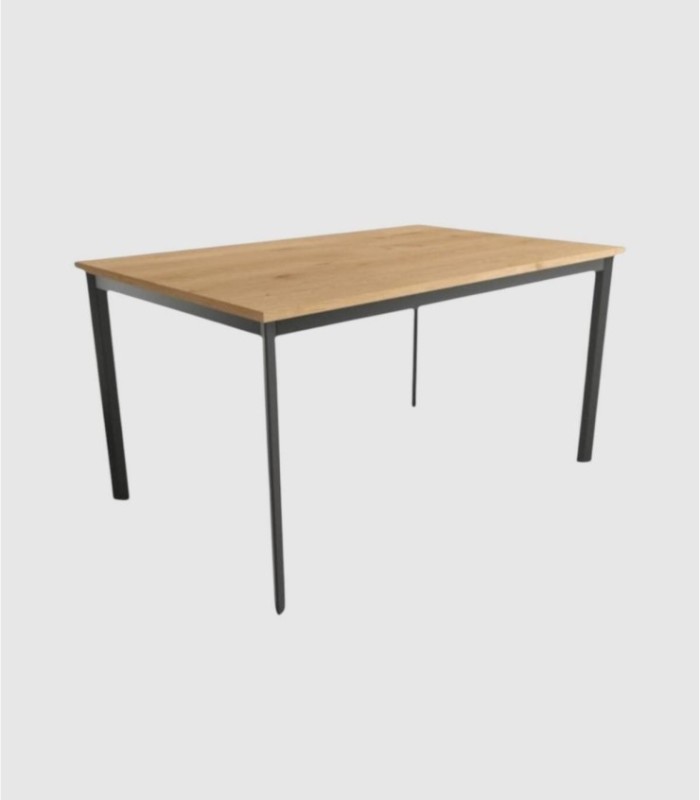 Mesa roble negro mediana pequeña Garda