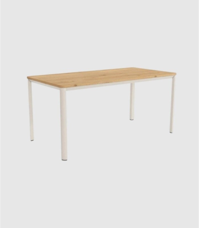Small rectangular ivory oak table Onea