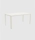 Mesa rectangular blanco marfil pequeña Onea