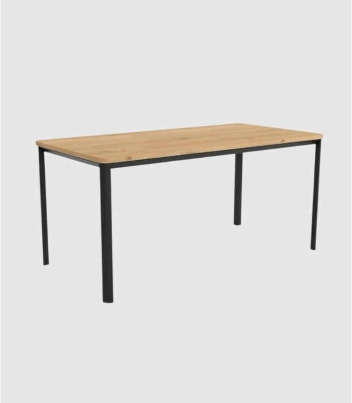 Onea medium small black oak rectangular table