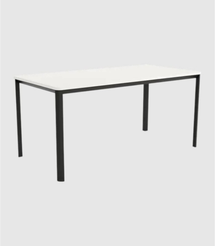 Mesa rectangular blanco negro mediana grande Onea