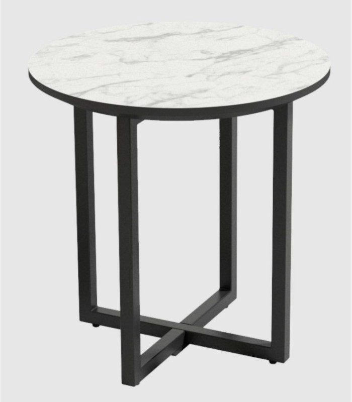 Small round table Carrara Aegean