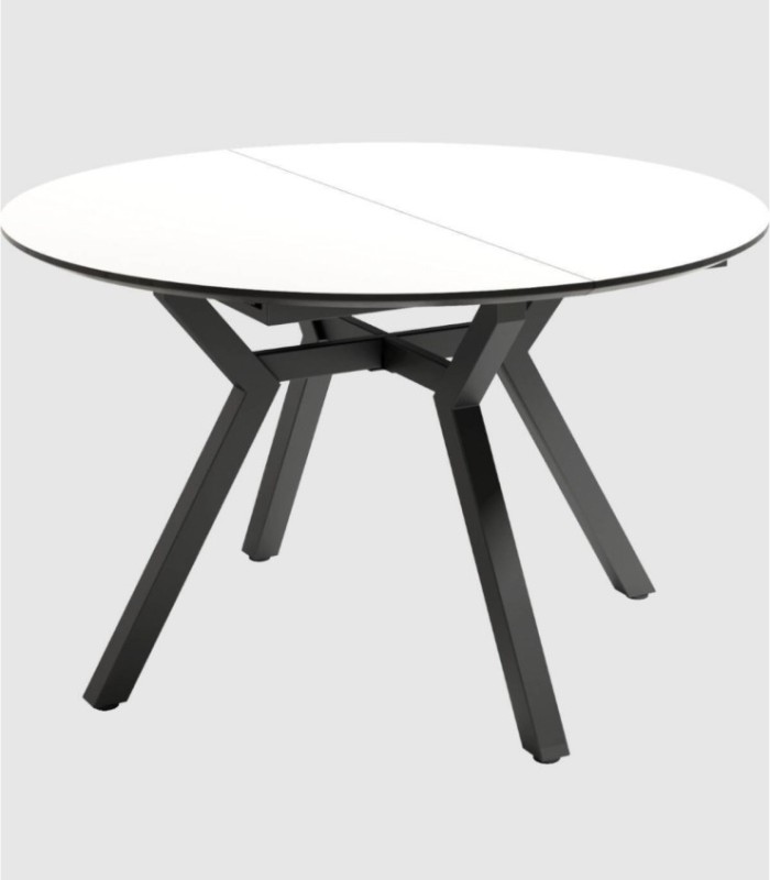Grote uitschuifbare witte Cantabrische tafel
