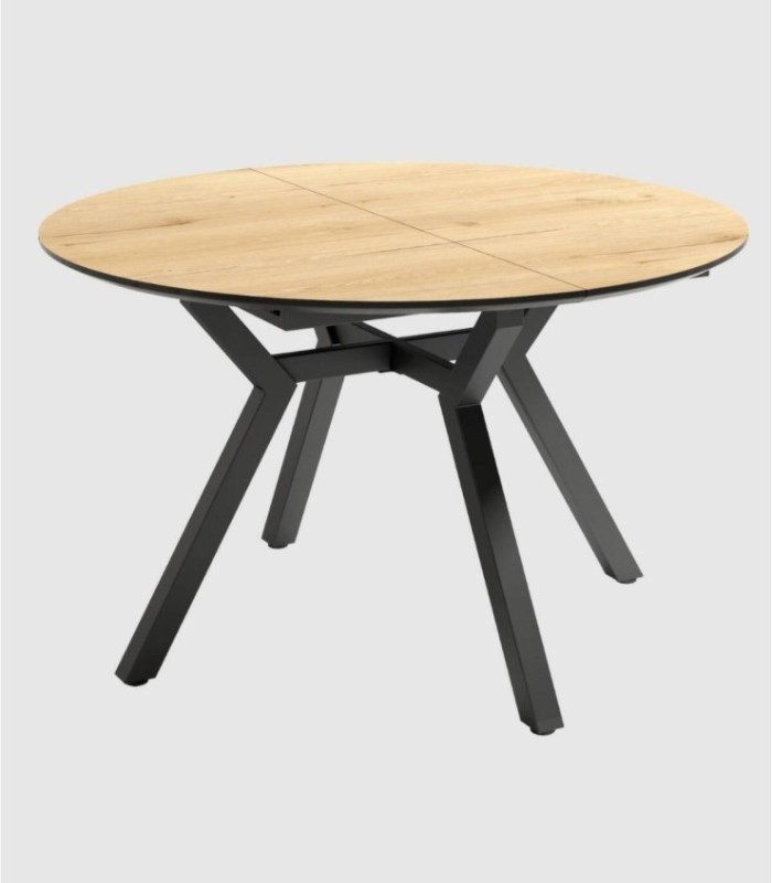 Kleine uitschuifbare tafel van Cantabrisch eikenhout