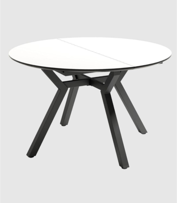 Kleine uitschuifbare tafel, wit, in Cantabrische stijl