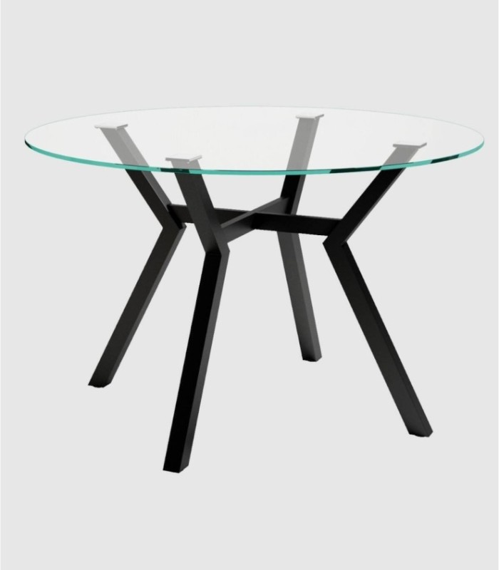 Ronde glazen tafel van Alborán