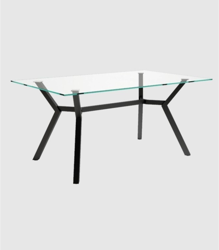 Kleine rechthoekige glazen tafel Alborán