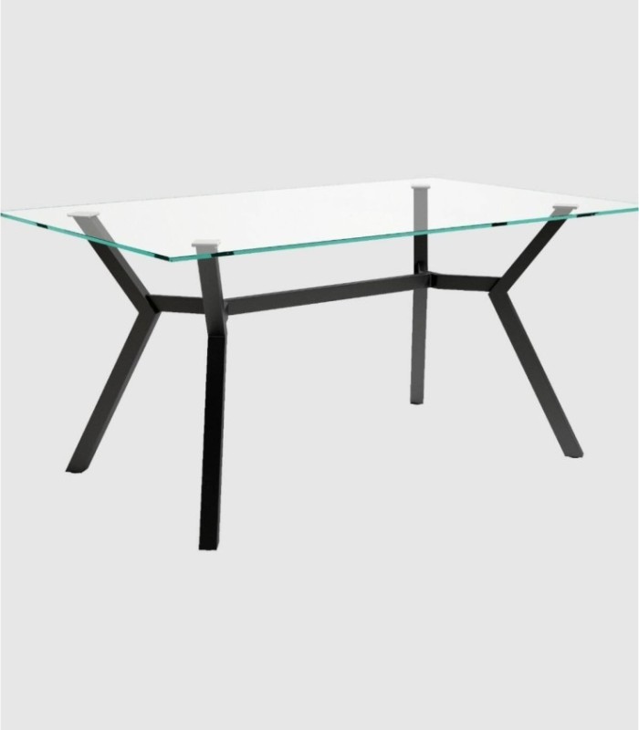 Alborán large rectangular glass table