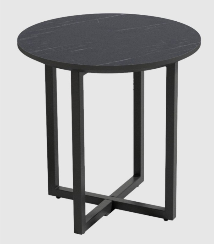 Small round table, Aegean marquina