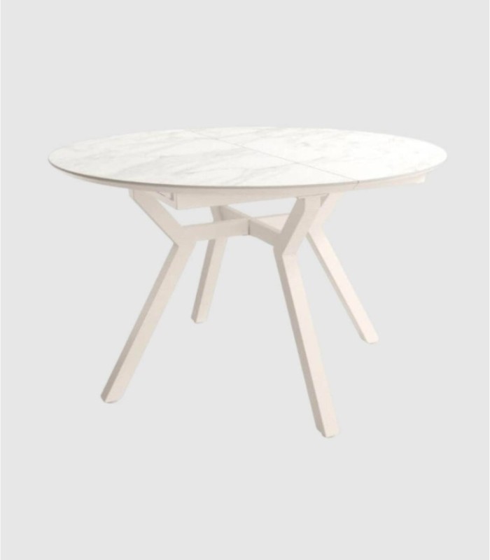 Ross small ivory Carrara table
