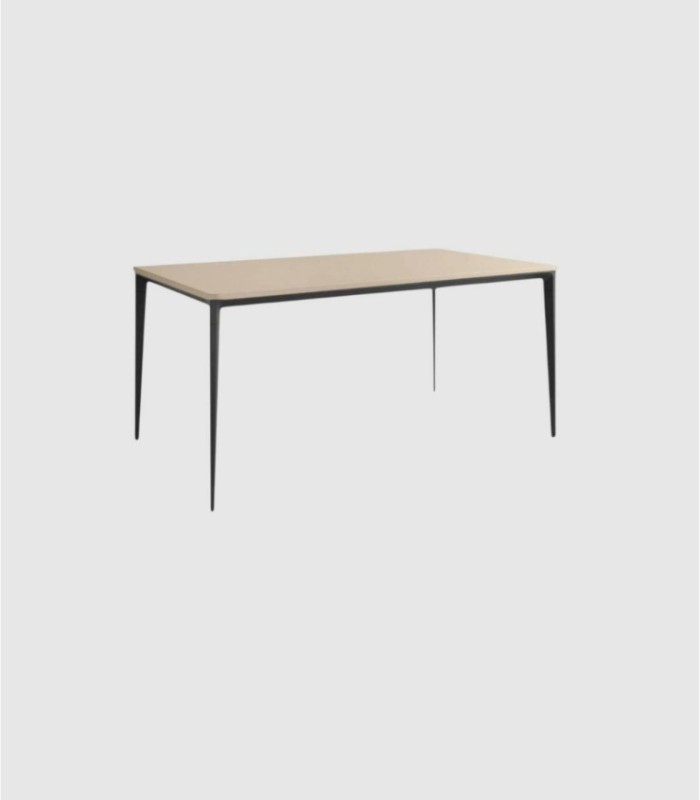 Ness vierkante tafel in zwart parelmoer