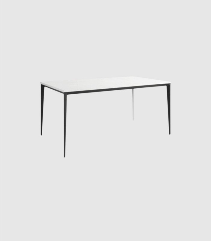 Ness square black and white table