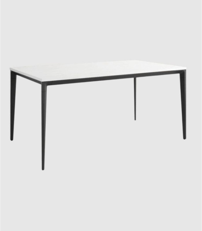 Ness medium large black white table