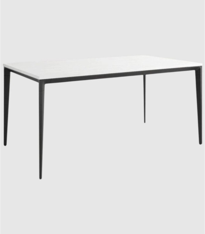 Ness large black white table