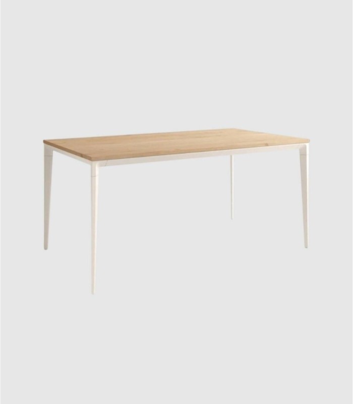 Ness middelgrote/kleine tafel van ivoorkleurig eikenhout