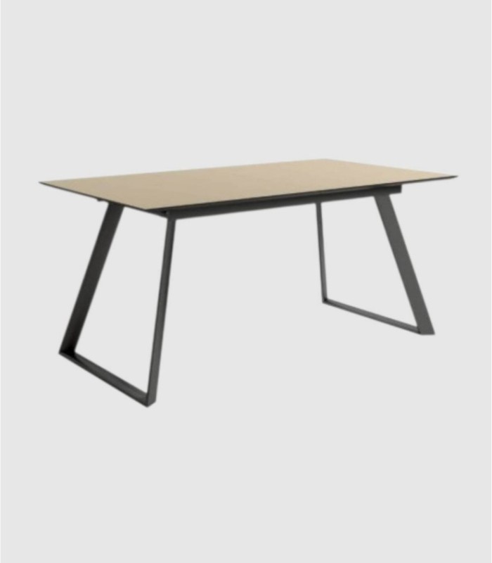 Mesa extensible perla negro pequeña Timor