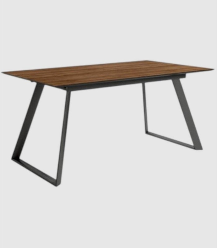 Large black extendable table Timor