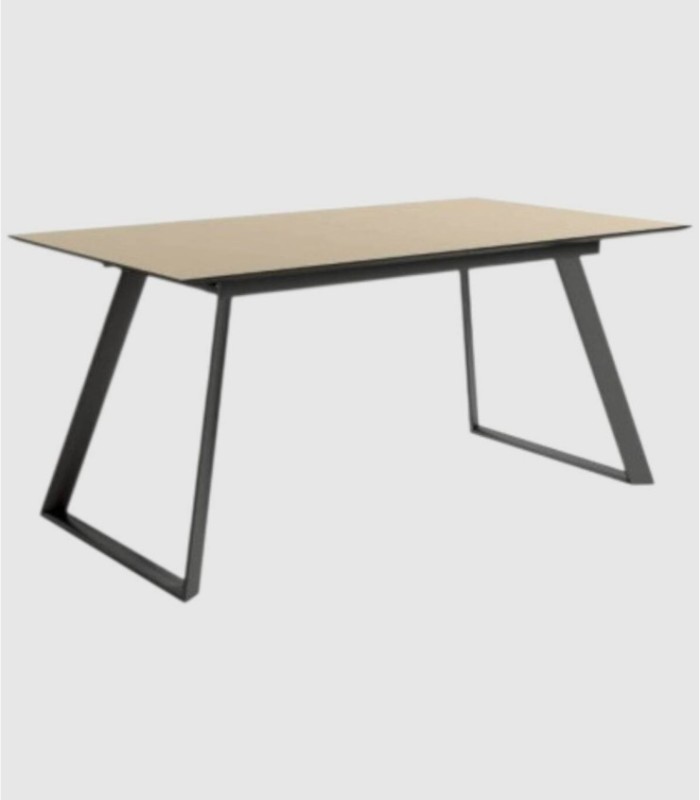 Timor grote uitschuifbare tafel in zwart parelmoer