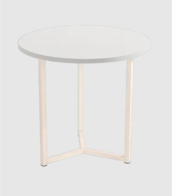 Mesa de centro Pacífico blanco marfil pequeña