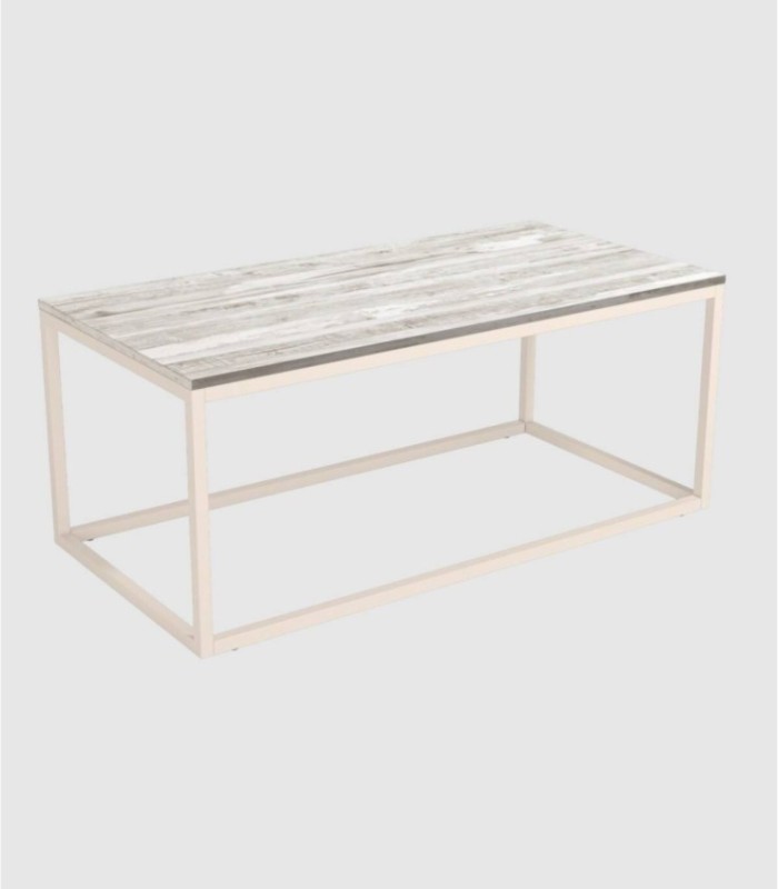 Pacifico artic ivoorkleurige rechthoekige salontafel