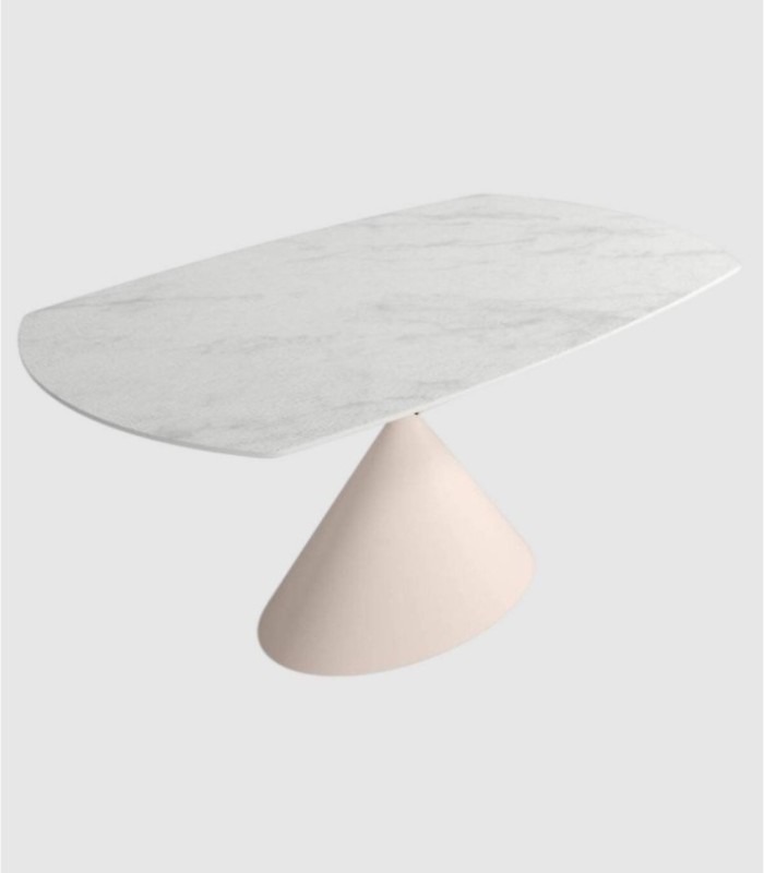 Uitschuifbare Rin-tafel van Carrara-ivoor