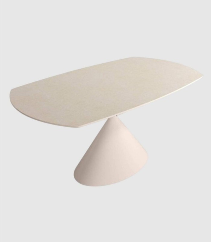 Rin uitschuifbare zand ivoorkleurige tafel