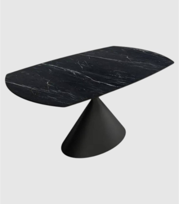 Uitschuifbare zwarte Marquina Rin tafel