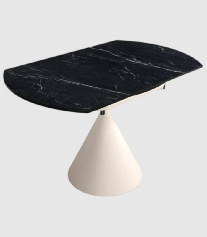 Loira uitschuifbare tafel van marquina-ivoor
