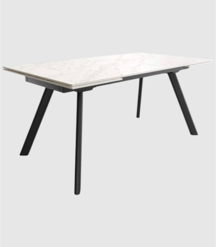Tasman Carrara zwarte uitschuifbare tafel