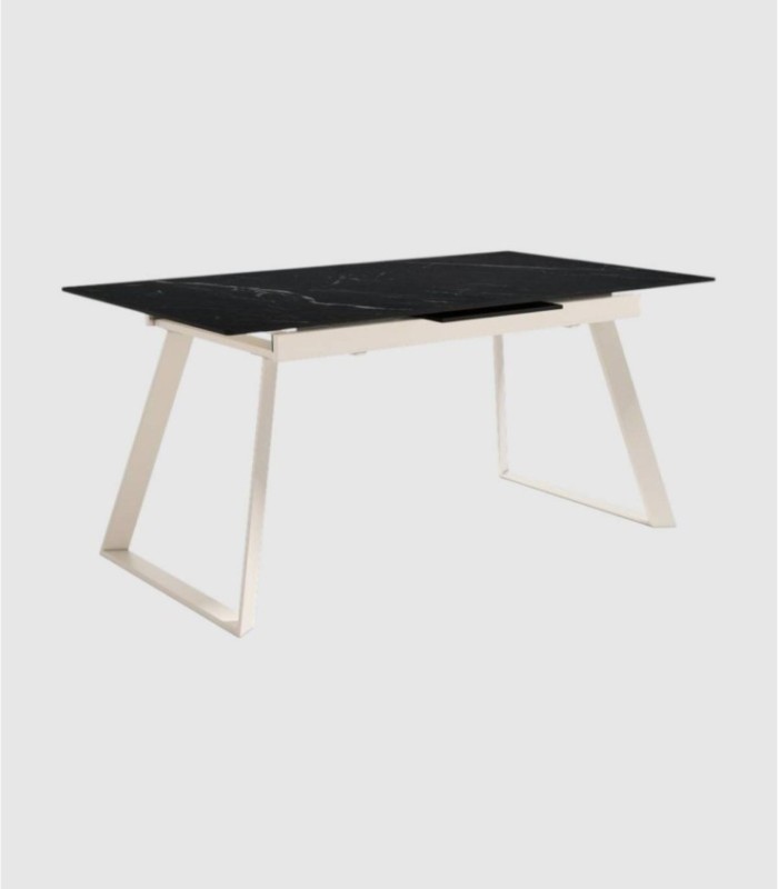 Saona uitschuifbare tafel, ivoor, Marquina, klein